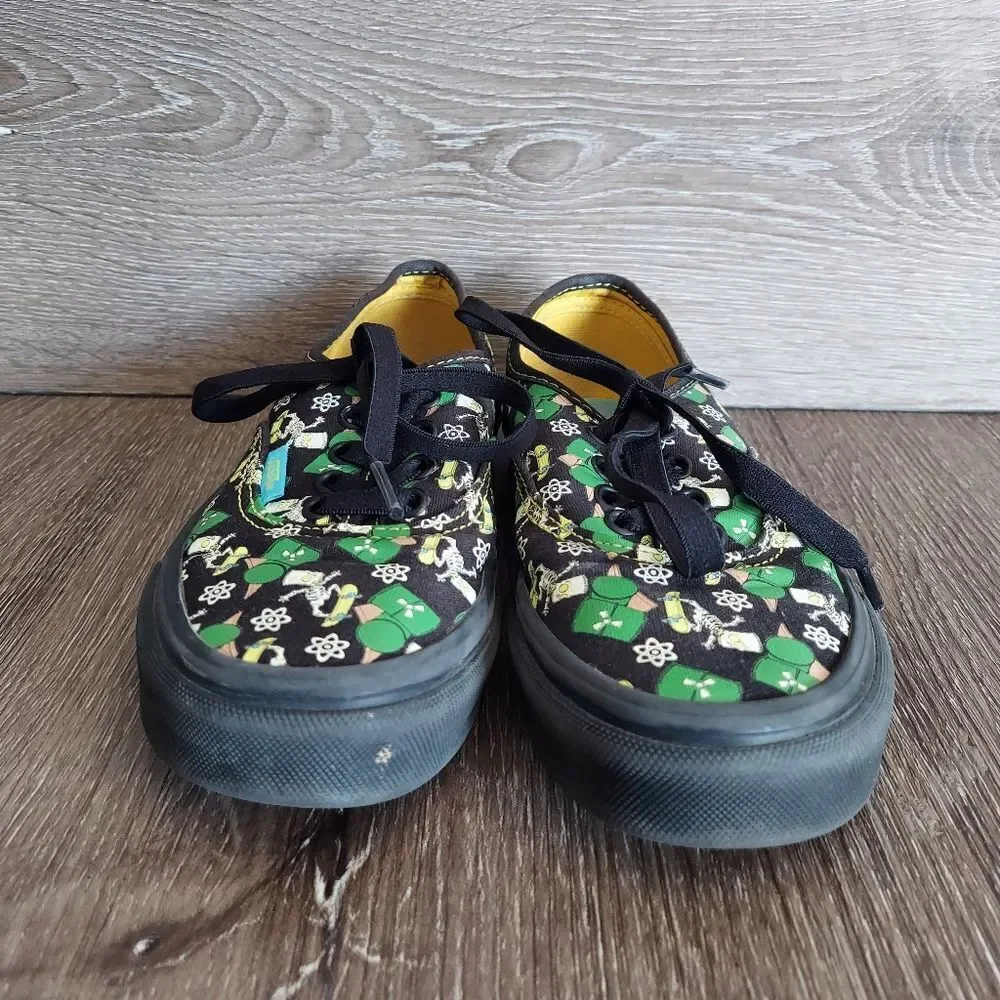 Vans The Simpsons Glow in Dark Bart Kids Size 2.5 Skateboard Skeleton Shoe